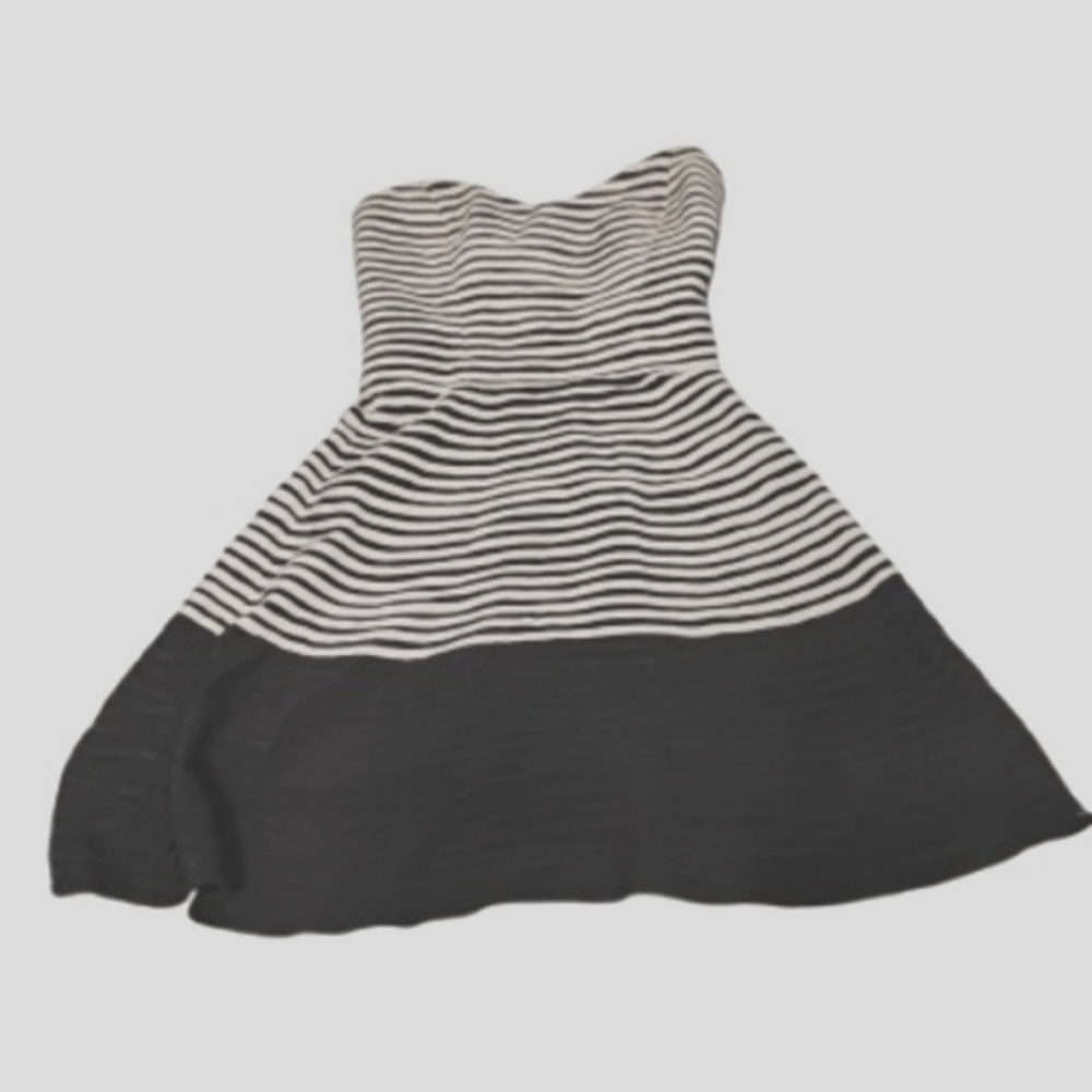 Parker Molly Combo Striped Strapless Dress Sz S